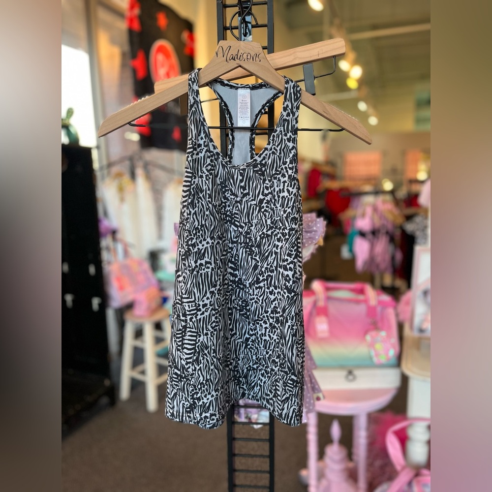 Ivivva (Lululemon for Girls) Black & White Racerback Tank